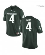 Youth C.J. Hayes Michigan State Spartans #4 Nike NCAA Green Authentic College Stitched Football Jersey OG50P77VM